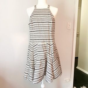 Thurley Black & White A-Line Dress Size 12